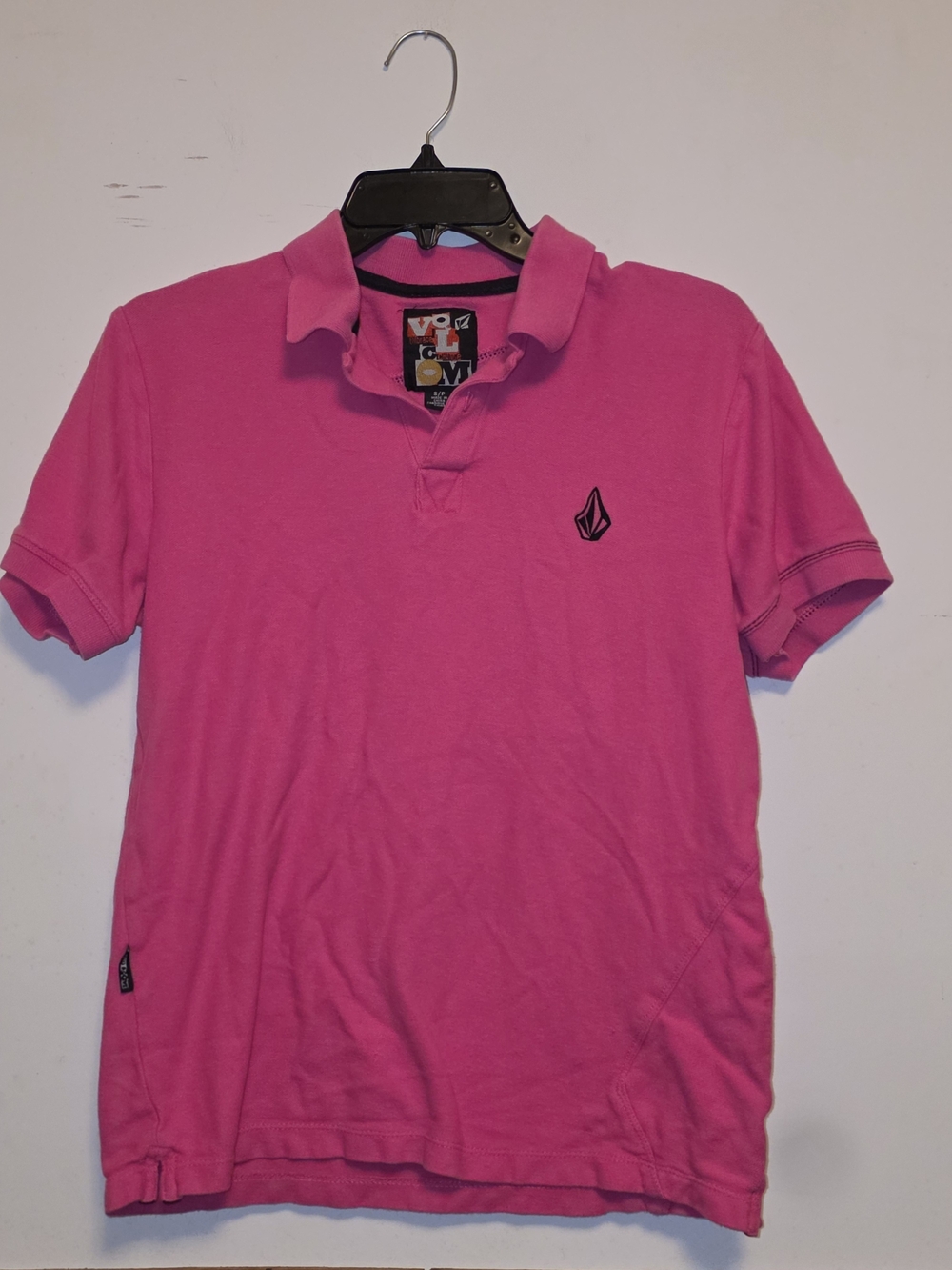 Volcom Bright Pink Short Sleeve Polo